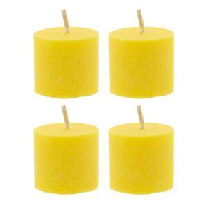 Radiant Treasures Yellow Lemon Lavender Scented Votive Candles, 4 Pack